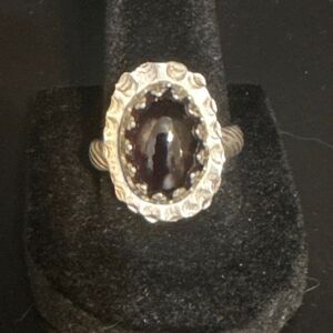 Garnet and Sterling Silver Ring, Handmade, size 8.5, NEW, Artisan